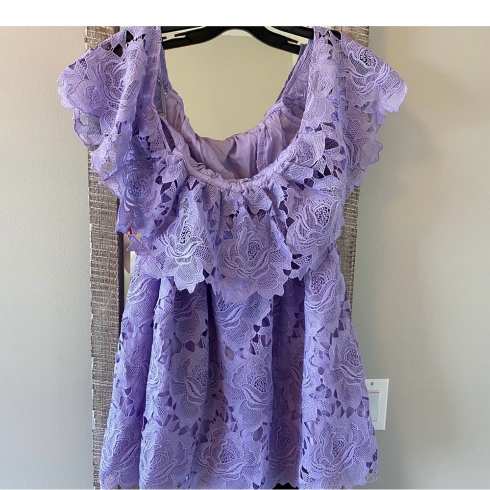 Lovers + Friends Purple Lace Blouse